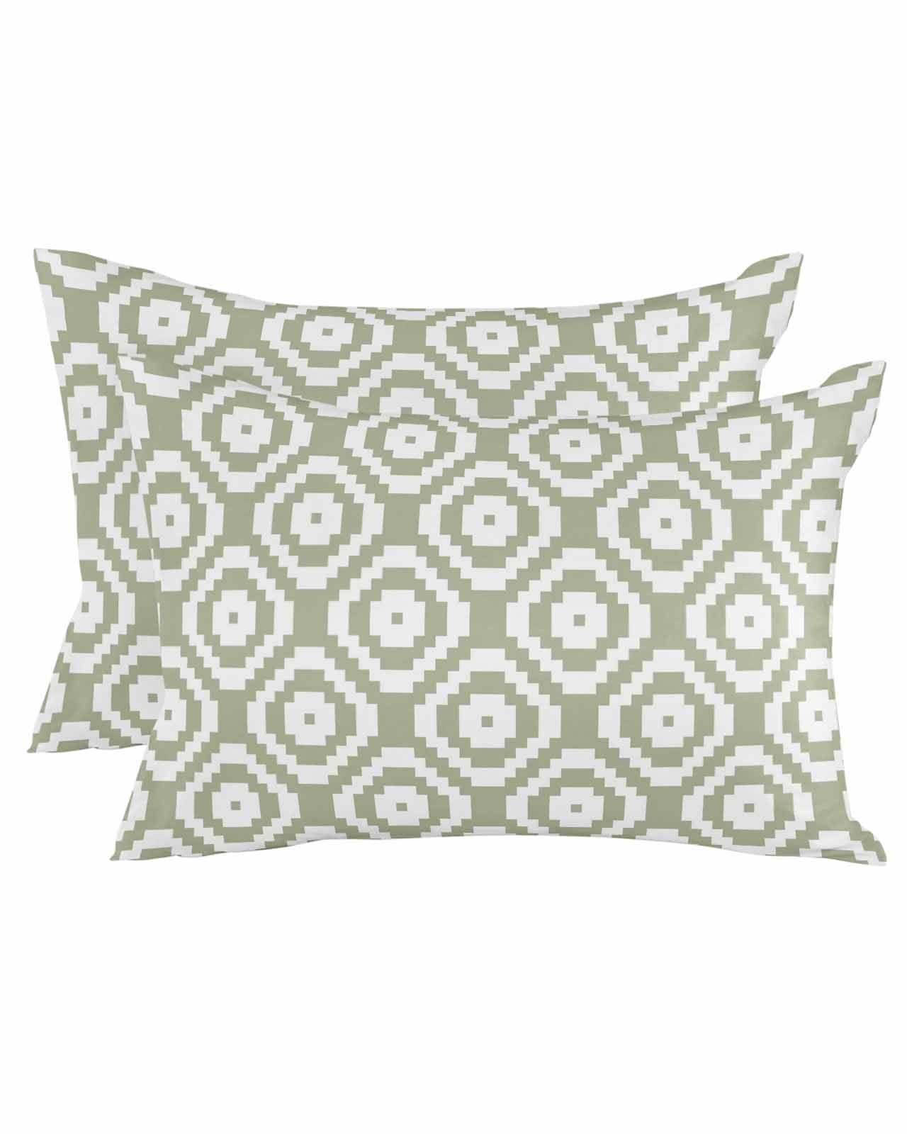 Throw Pillow 18x18 Inch, Orange White Geometric Waterproof Outdoor Pillow Covers with Insert, Modern Abstract Art Decorative Pillowcase Cushion Cases for Patio, Couch, Sofa, Bed