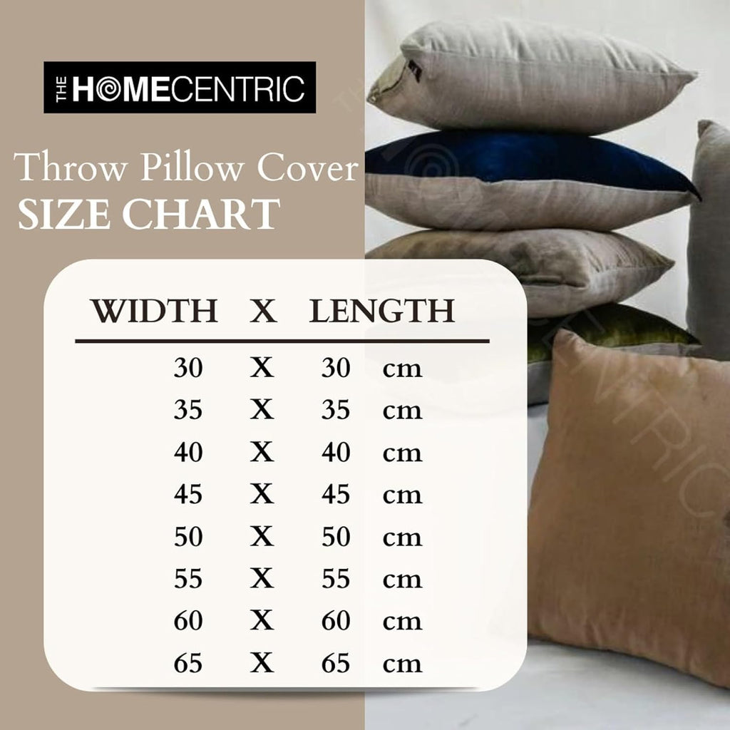 The HomeCentric Decorative Pillow Covers Beige Pack of 2, 20"x20" (50x50 cm) Linen Embroidery Cushion Covers for Sofa, Geometric Modern Style - Juliette