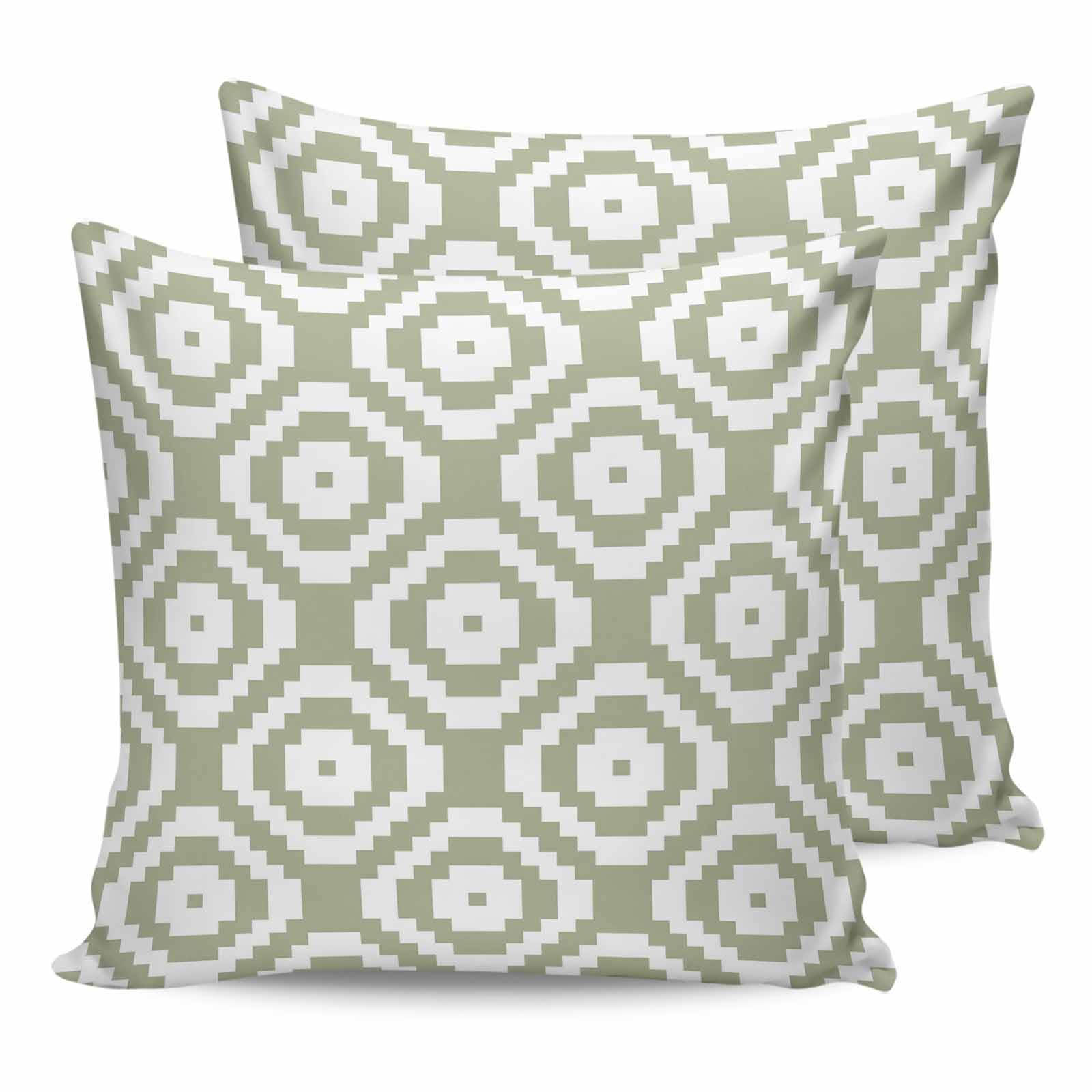 Throw Pillow 18x18 Inch, Orange White Geometric Waterproof Outdoor Pillow Covers with Insert, Modern Abstract Art Decorative Pillowcase Cushion Cases for Patio, Couch, Sofa, Bed