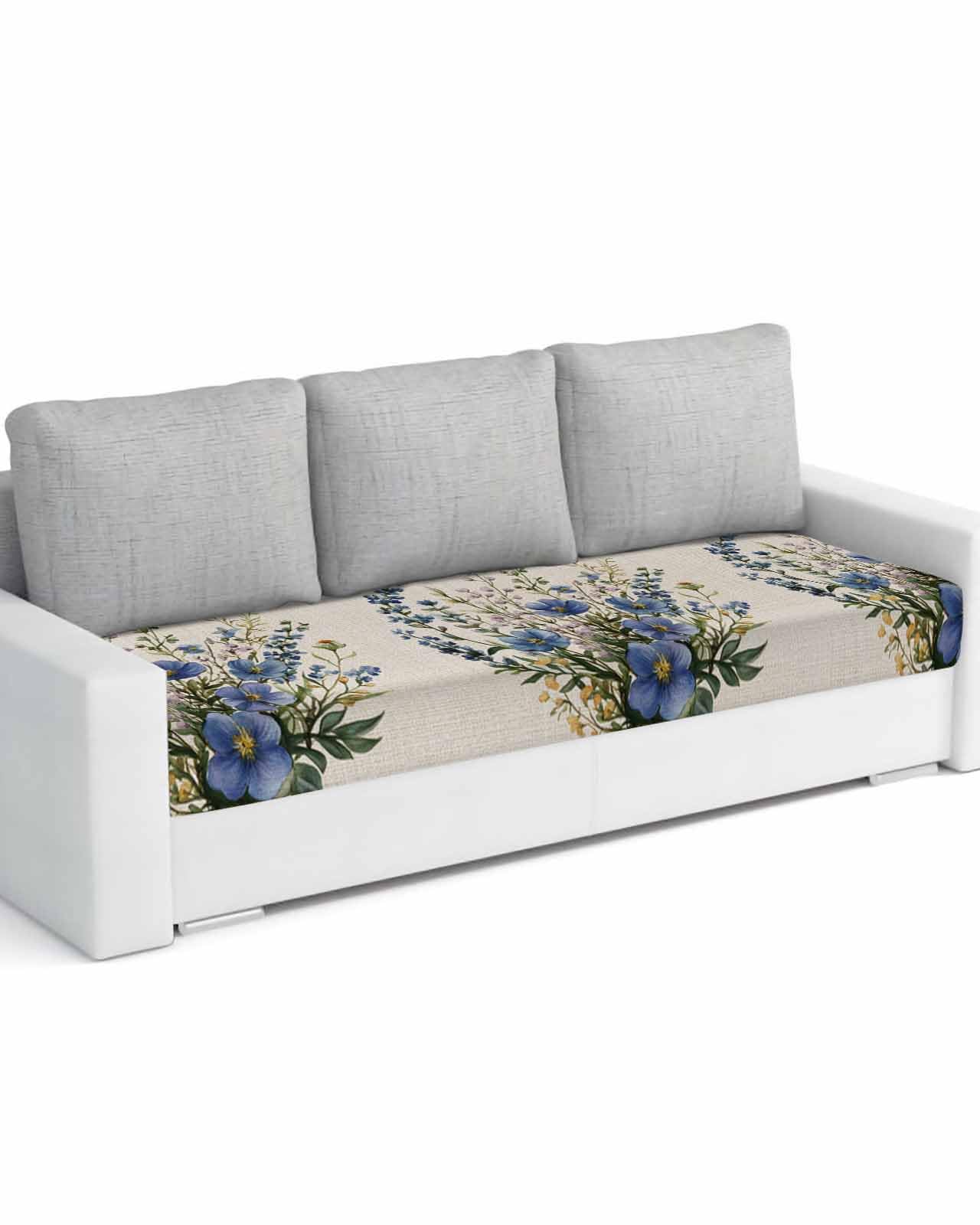 Couch Cushion Covers Mid Century Geometric Stretch Sofa Cushion Slipcovers Abstract Modern Retro Soft Sofa Cover Elastic Non-Slip Sofa Seat Cover Furniture Protector Small 3pcs