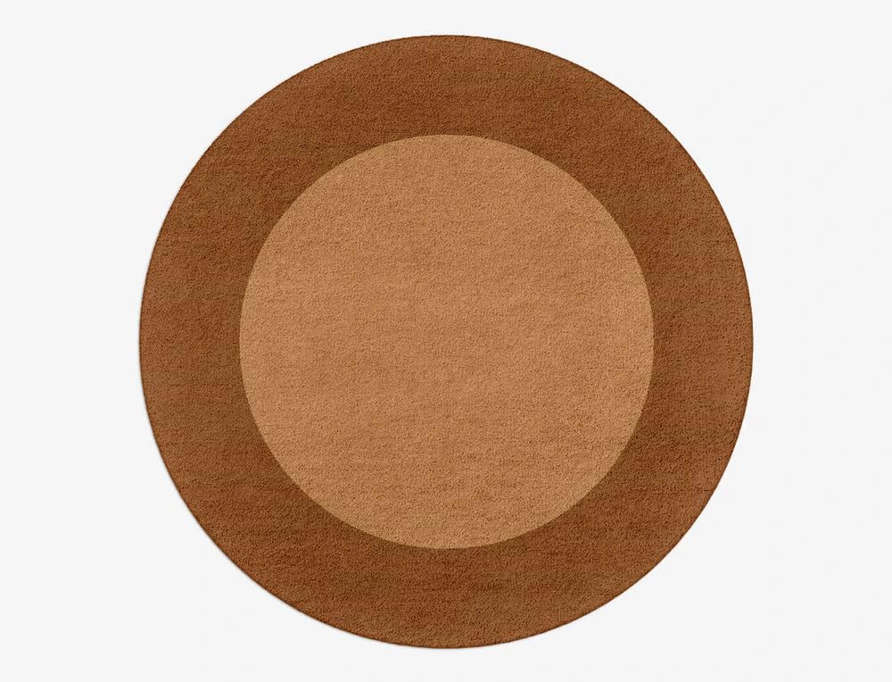 Minimalist Modern Round Area Rug 7ft Tan Brown Washable Large Round Rugs for Bedroom Living Room Diningroom Non Skid Circle Carpet Nordic Solid Decor Hallway Farmhouse Stain Resistant Floor Mat
