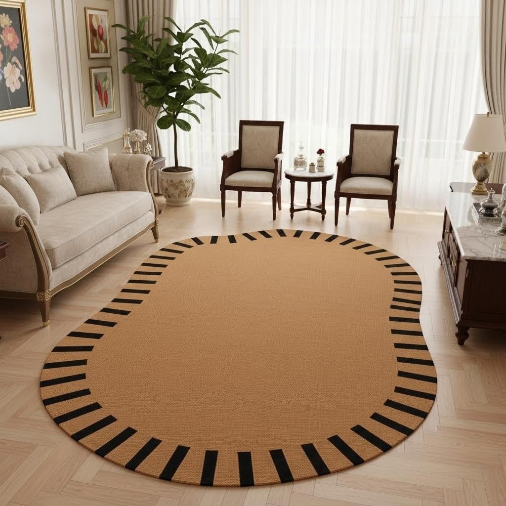 Nordic Style Abstract Shaped Lavender Purple Rug Modern Minimalist Non Slip Washable Area Rugs for Living Room Bedroom Kids Room Cozy Indoor Floor Decor Apartment Nursery Playroom Durable Carpet 7x10