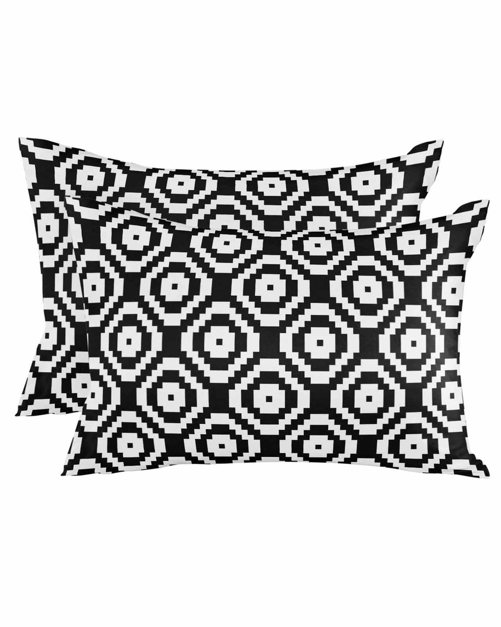 Throw Pillow 18x18 Inch, Orange White Geometric Waterproof Outdoor Pillow Covers with Insert, Modern Abstract Art Decorative Pillowcase Cushion Cases for Patio, Couch, Sofa, Bed