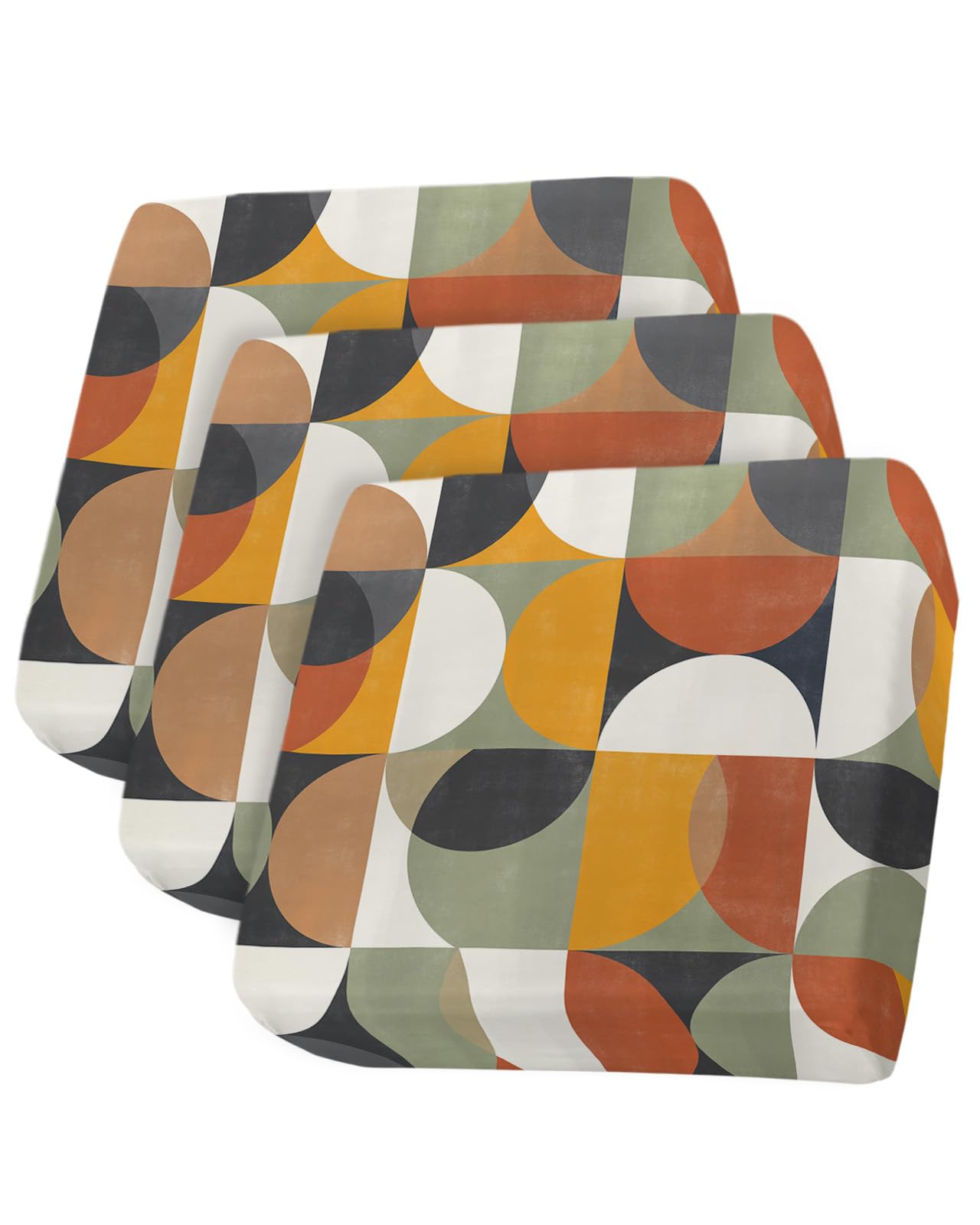 Couch Cushion Covers Mid Century Geometric Stretch Sofa Cushion Slipcovers Abstract Modern Retro Soft Sofa Cover Elastic Non-Slip Sofa Seat Cover Furniture Protector Small 3pcs