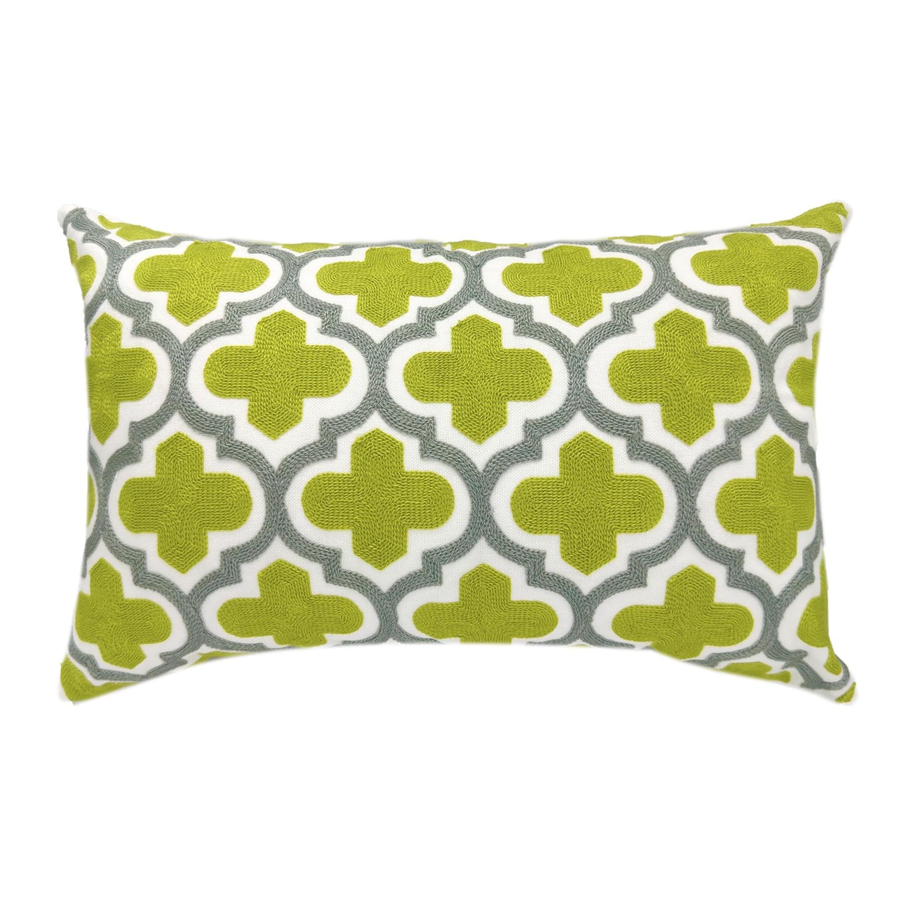 Navy Blue Boho Geometric Pillow Covers 18x18", Set of 2 Embroidered Cotton Cushion Cases