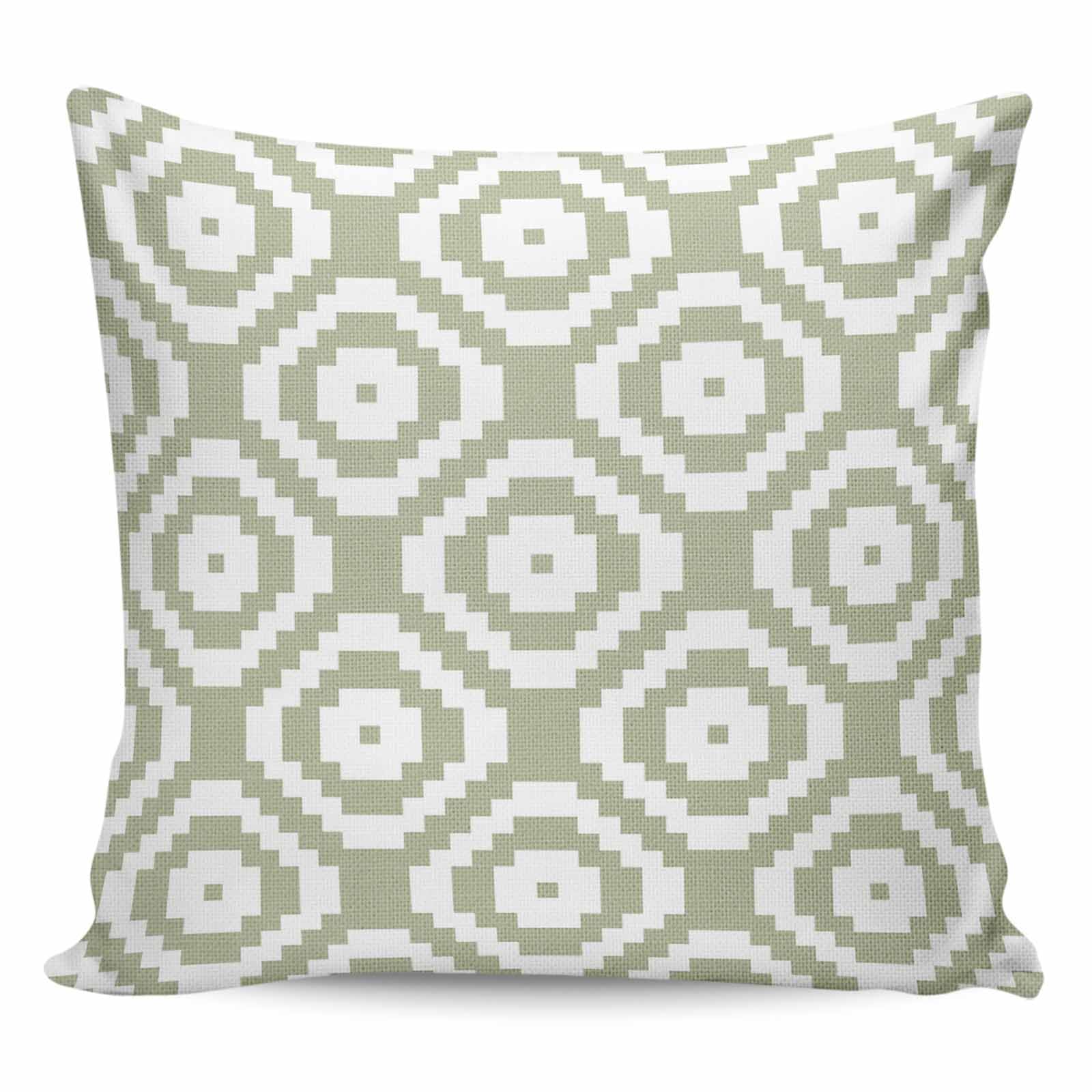 Throw Pillow 18x18 Inch, Orange White Geometric Waterproof Outdoor Pillow Covers with Insert, Modern Abstract Art Decorative Pillowcase Cushion Cases for Patio, Couch, Sofa, Bed