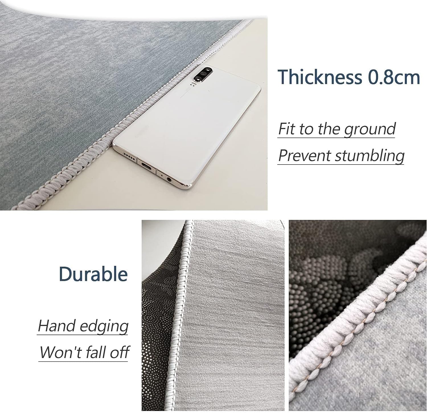 Living Room Large Area Rugs Nordic Oval Carpet for Bedroom Bedside Hallway Sofa 3.9 ft 4.6 ft 5.2 ft 6.5 ft Width Washable Soft Short Pile Floor Mats (Size : 120x160cm)