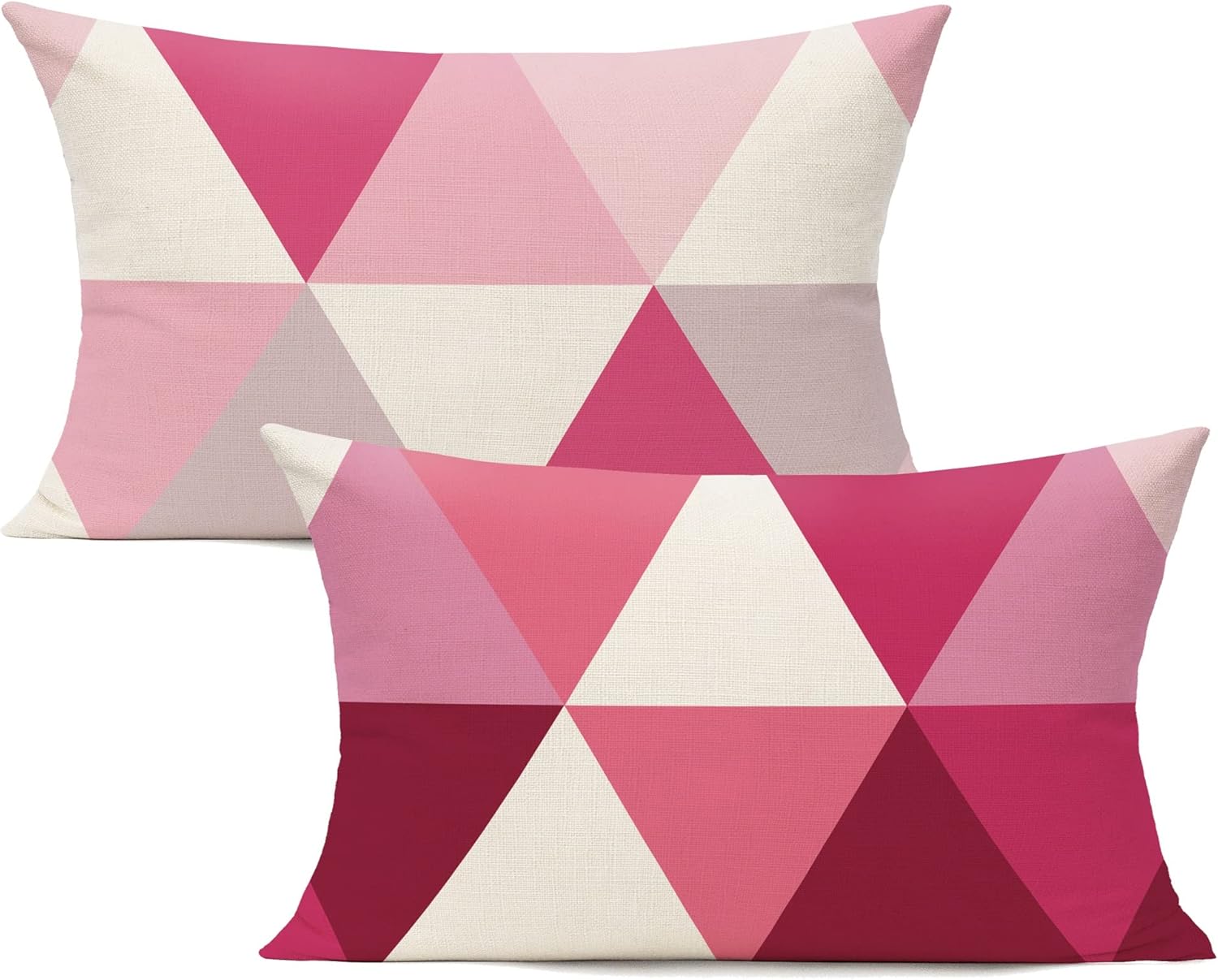All Smiles Outdoor Throw Pillow Covers Fall Decor Patio 24x24 Set of 4 Colorful Modern Cushion Cases Cojines Couch Sofa Decoration Porch for Home Living Room Geometric Triangle Orange Yellow