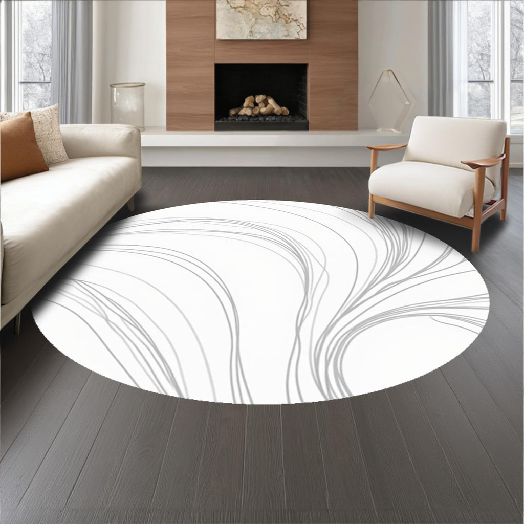 Gold 5x7 Flatwoven Area Rug, Crest Wave Design, Washable for Living Room Bedroom