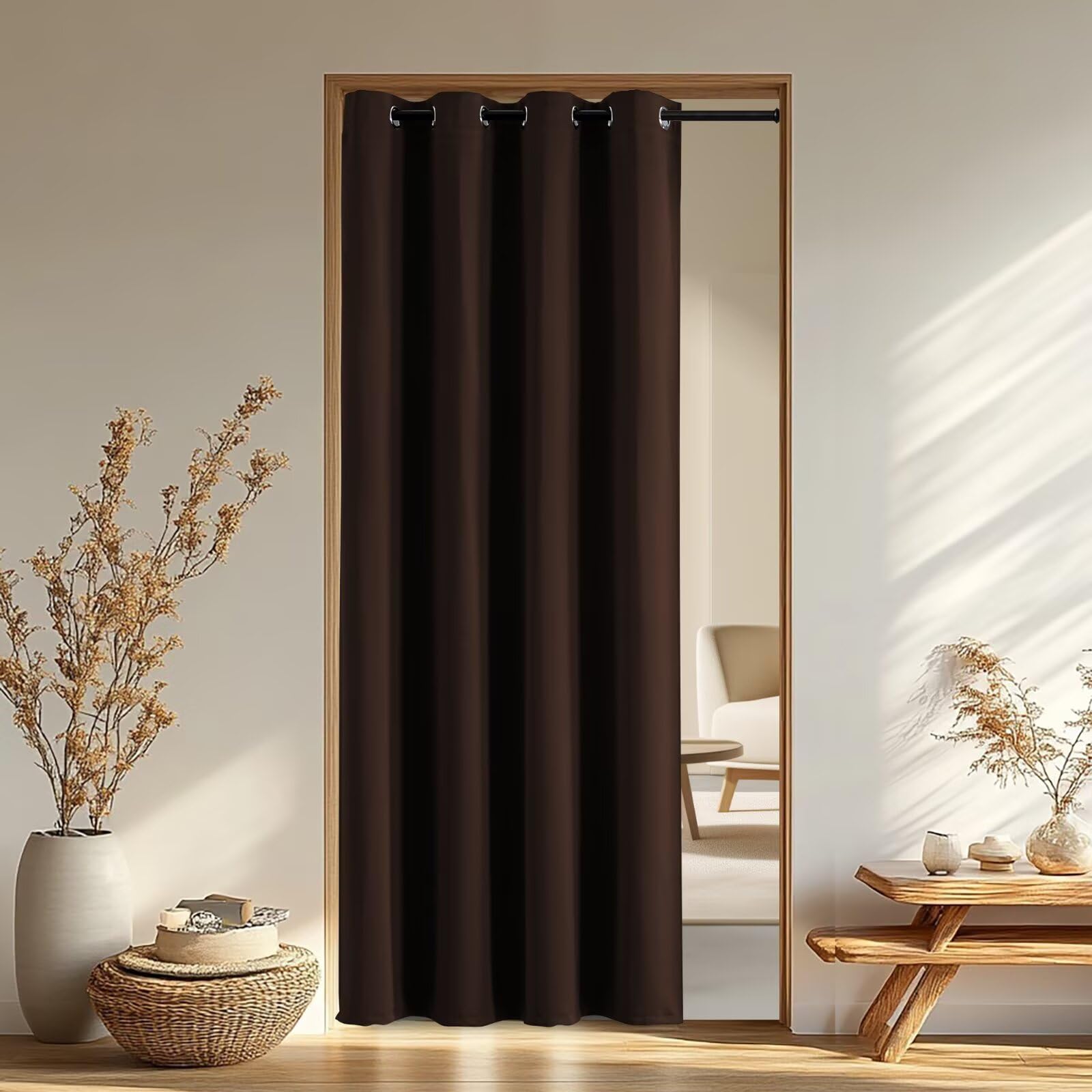 IGEMAEVE Cream Curtains 108 Inch Length 2 Panels Set, Light Filtering Curtains for Living Room 108 Inch Long, Grommet Energy Saving Semi Sheer Drapes for Bedroom Window(W52 x L108)
