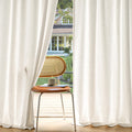 MIULEE Non-See-Through Privacy Linen Curtains 2 Panels, Light Filtering Window Curtains Farnhouse Textured Back Tab Semi Sheer Drapes for Bedroom Living Room, 52 x 84 Inches Long, Linen