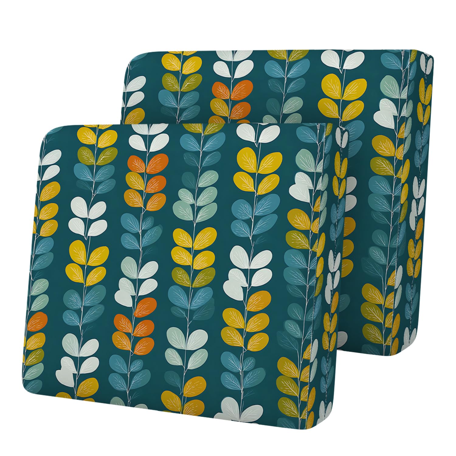 Geometric Pattern Couch Cushion Cover, Abstract Circle Triangle Design Sofa Cushion Slipcover, Stretch Furniture Protector, Soft Removable Washable Seat Cover for Sofa,3PCs