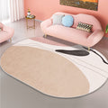 Living Room Large Area Rugs Nordic Oval Carpet for Bedroom Bedside Hallway Sofa 3.9 ft 4.6 ft 5.2 ft 6.5 ft Width Washable Soft Short Pile Floor Mats (Size : 120x160cm)