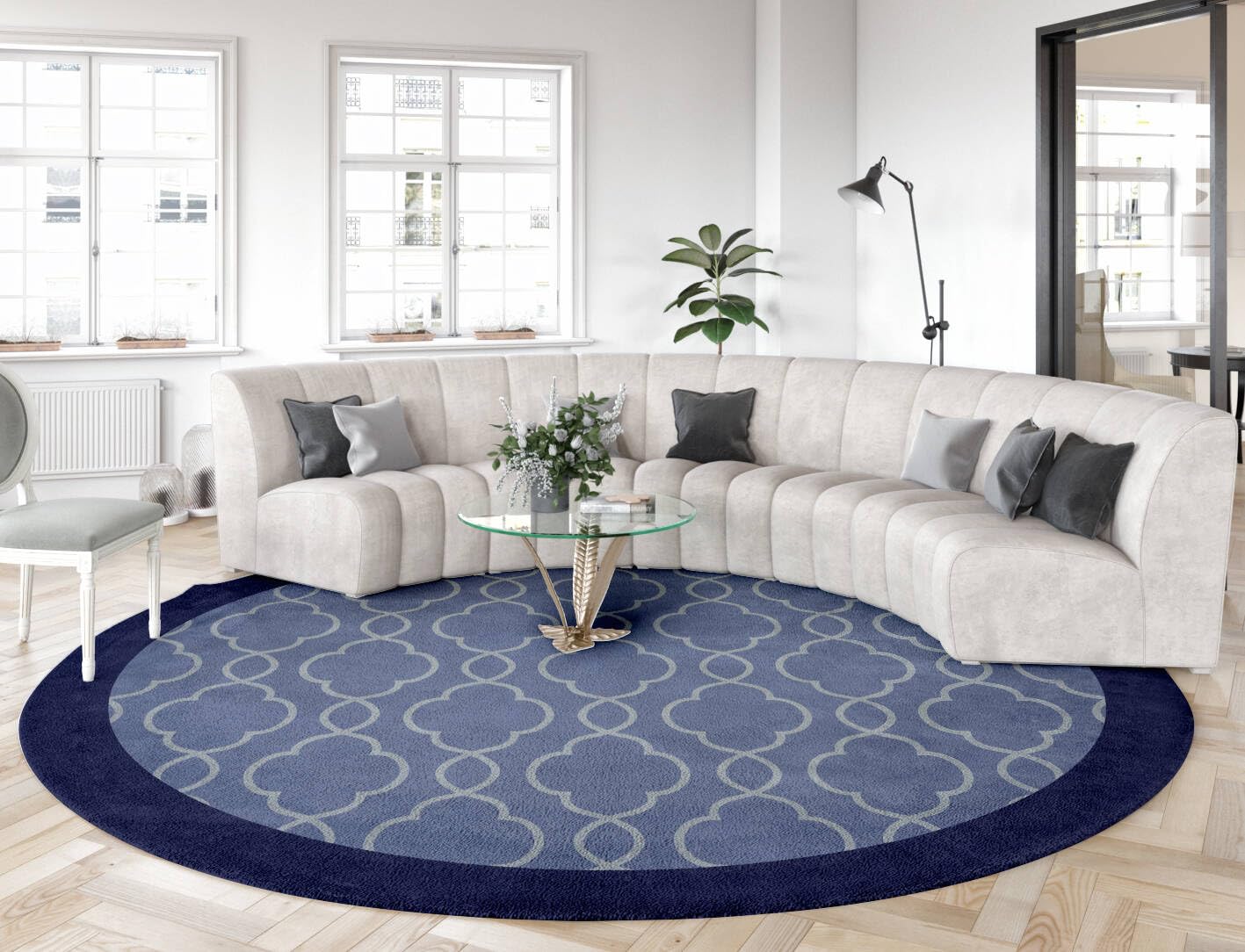 Minimalist Modern Round Area Rug 7ft Tan Brown Washable Large Round Rugs for Bedroom Living Room Diningroom Non Skid Circle Carpet Nordic Solid Decor Hallway Farmhouse Stain Resistant Floor Mat