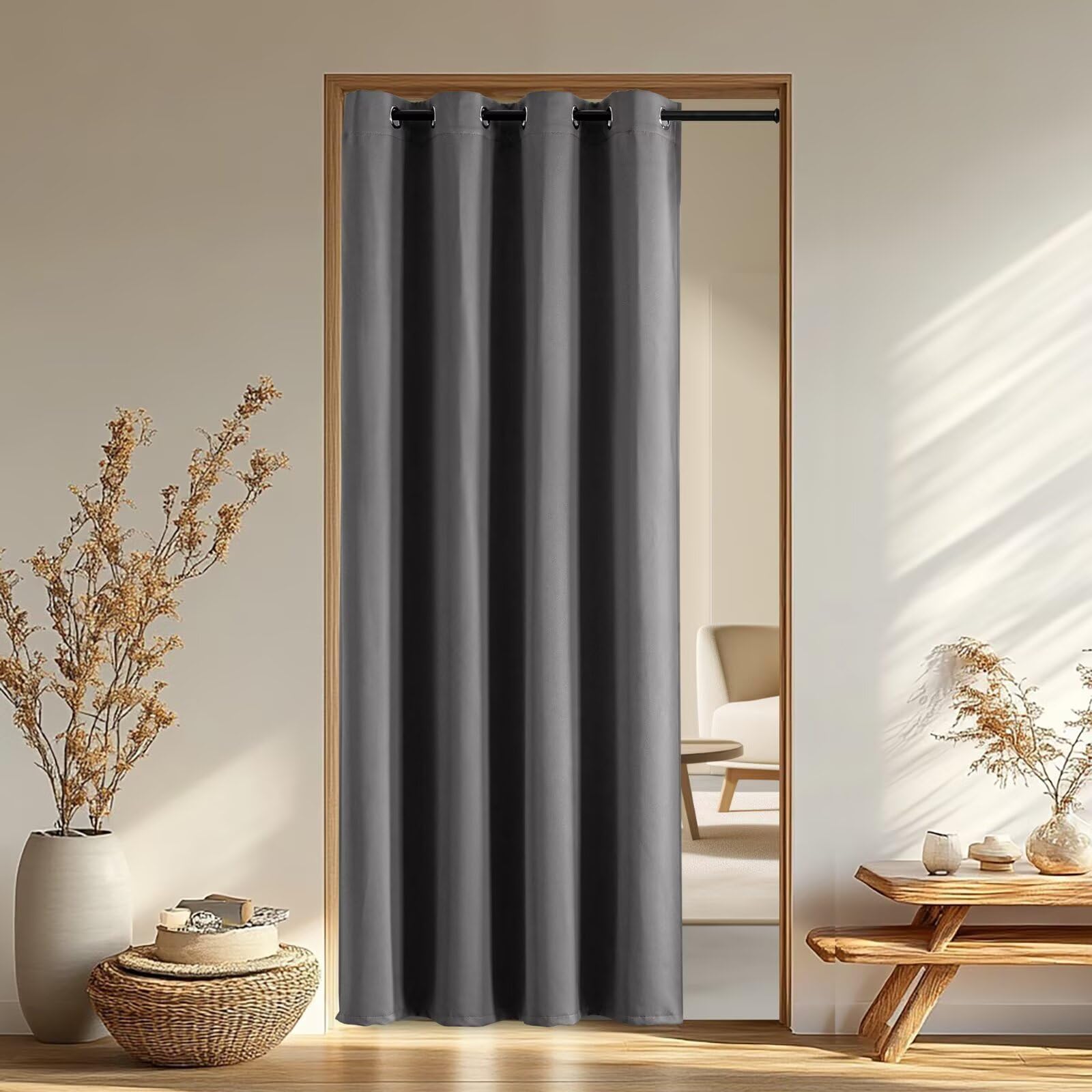 IGEMAEVE Cream Curtains 108 Inch Length 2 Panels Set, Light Filtering Curtains for Living Room 108 Inch Long, Grommet Energy Saving Semi Sheer Drapes for Bedroom Window(W52 x L108)