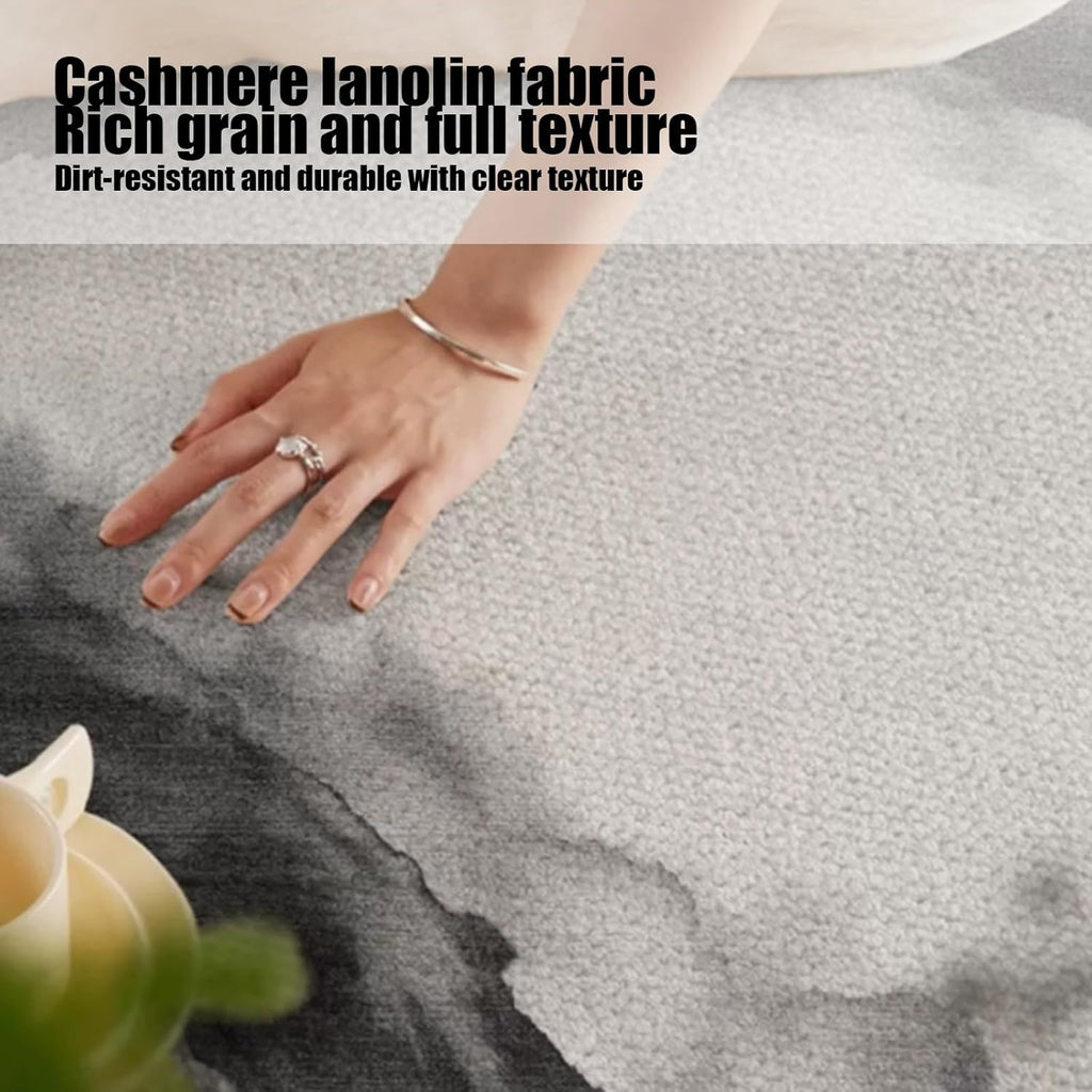 Carpet living room wash-free wipeable waterproof modern simple Nordic sofa floor mat home,Bedroom dining room office carpet home and decoration,Non-slip foldable washable low pile(C,300*450cm/118.1*17