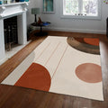 Modern Abstract 6x8ft Area Rugs Boho Area Rug Geometric Pattern Non Slip Rug Nordic Washable Foldable Rugs Low Pile Lightweight Floor Carpet for Living Room Bedroom Nursery Classroom