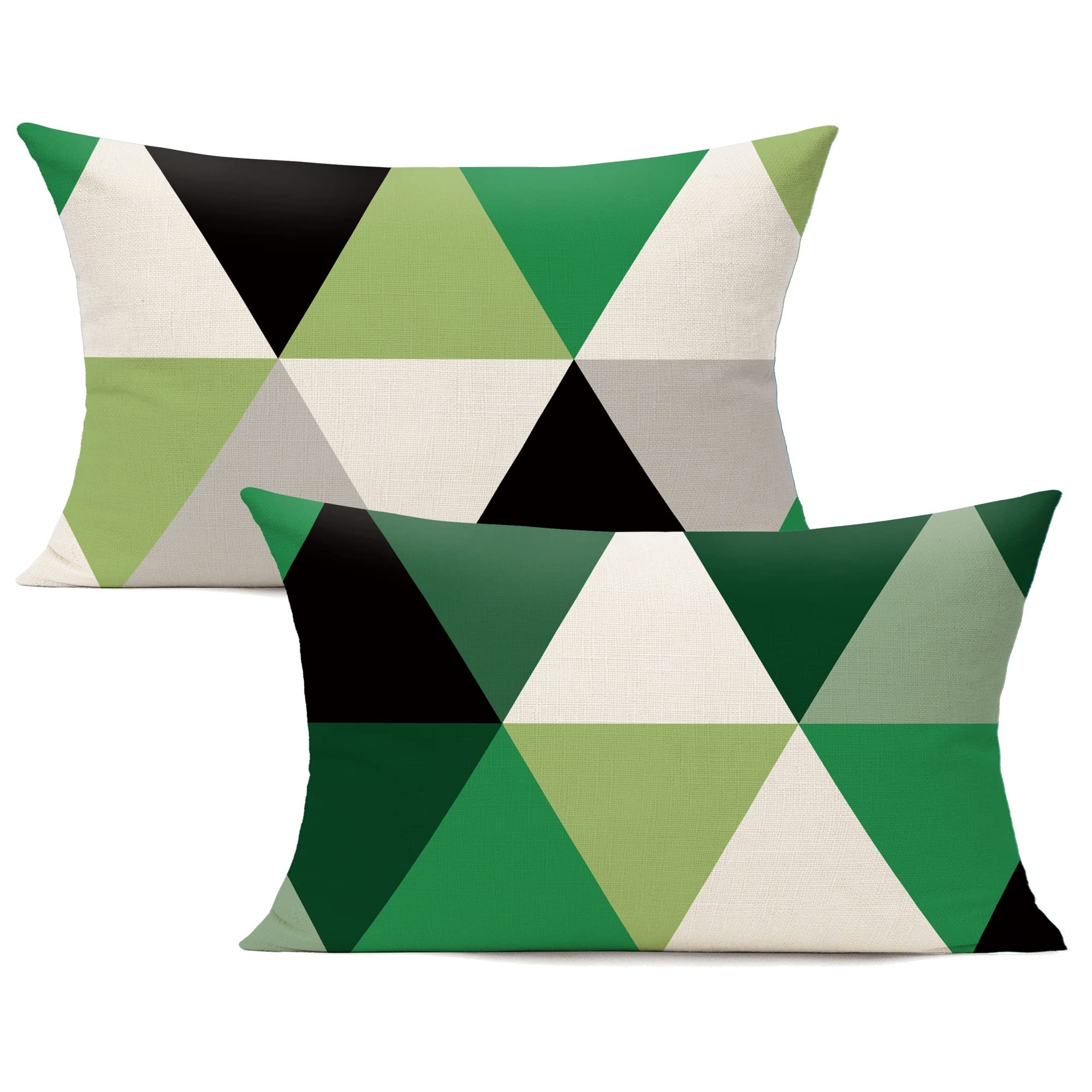 All Smiles Outdoor Throw Pillow Covers Fall Decor Patio 24x24 Set of 4 Colorful Modern Cushion Cases Cojines Couch Sofa Decoration Porch for Home Living Room Geometric Triangle Orange Yellow