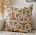 Premium Throw Pillow Covers – Jacquard Decorative Pillowcases with Modern Elegant Design for Couch, Sofa, Bed – Luxury Cushion Covers, Horse Brown (Set of 2, Brown 1, 18" x 18")