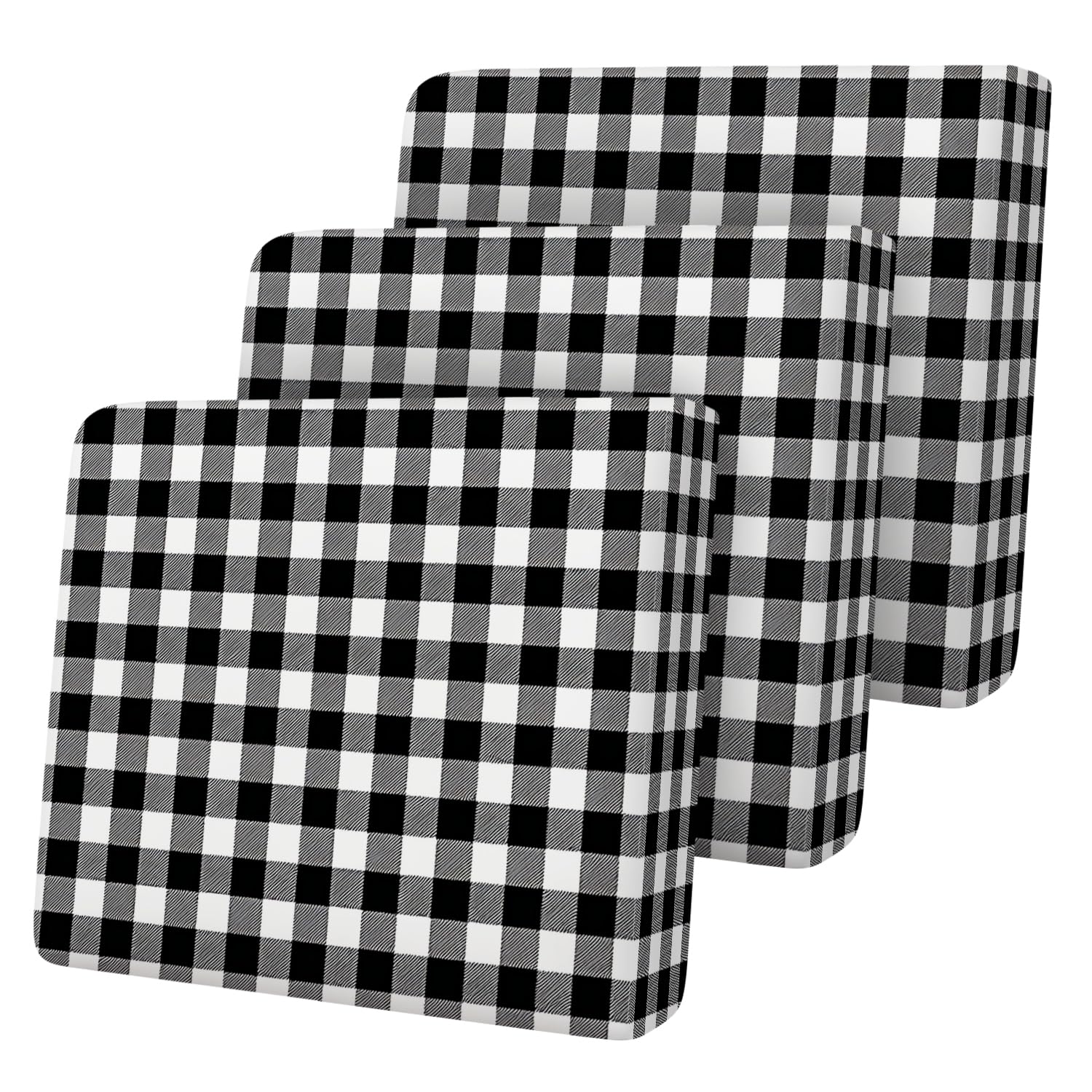 Geometric Pattern Couch Cushion Cover, Abstract Circle Triangle Design Sofa Cushion Slipcover, Stretch Furniture Protector, Soft Removable Washable Seat Cover for Sofa,3PCs
