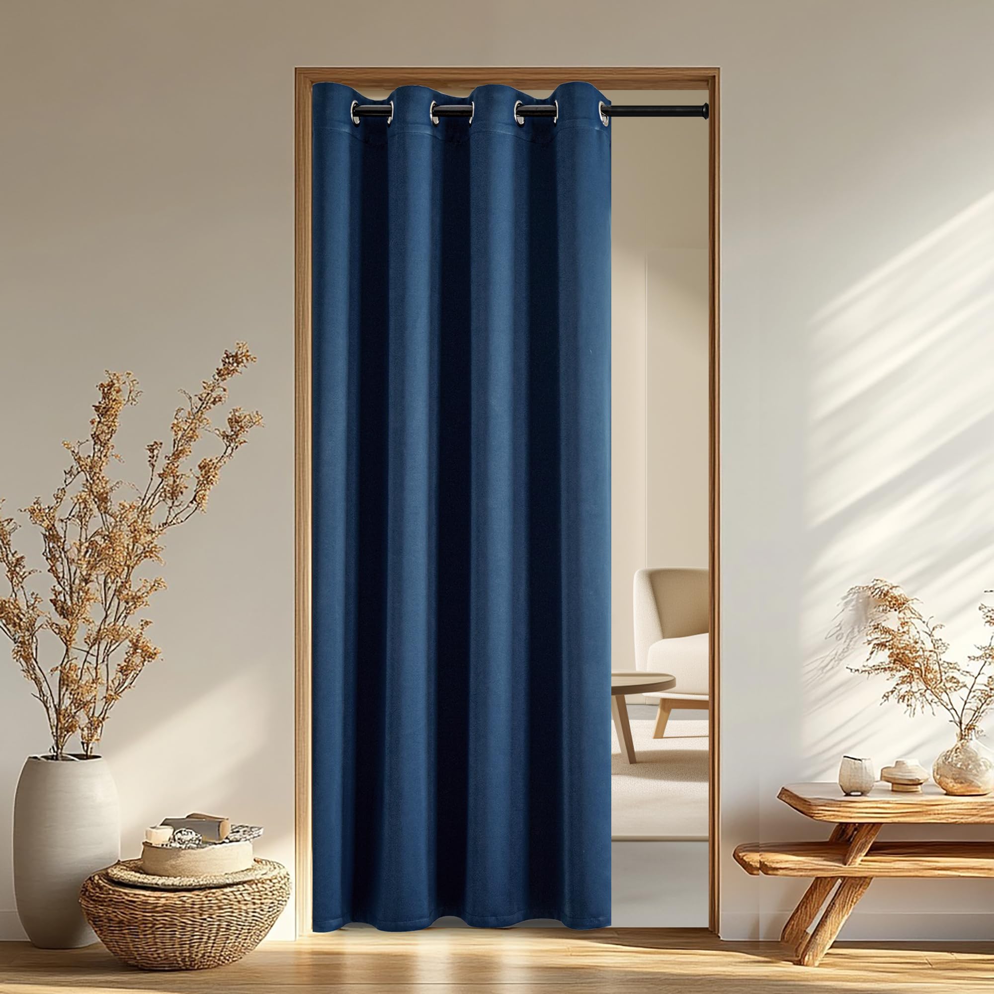 IGEMAEVE Cream Curtains 108 Inch Length 2 Panels Set, Light Filtering Curtains for Living Room 108 Inch Long, Grommet Energy Saving Semi Sheer Drapes for Bedroom Window(W52 x L108)