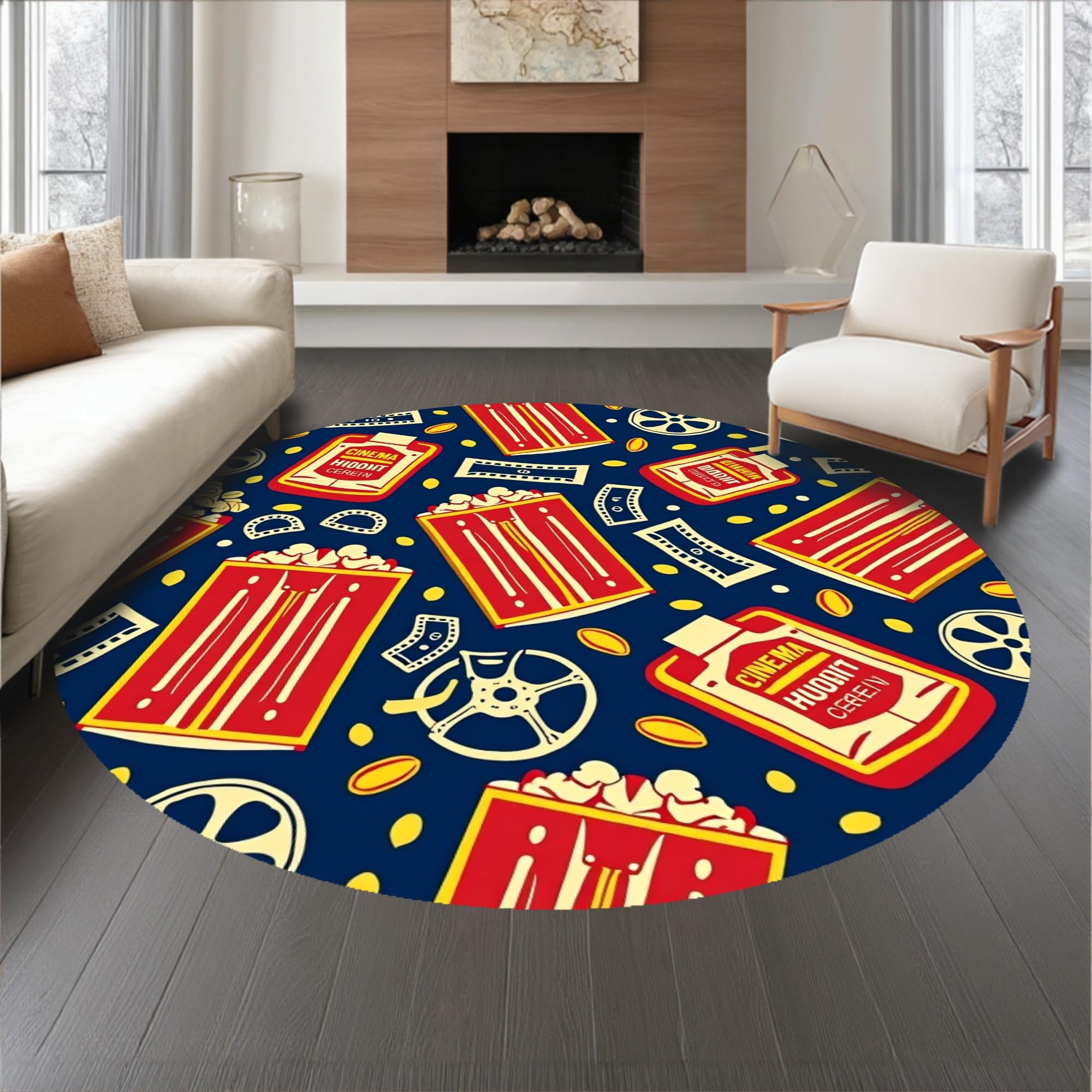 Gold 5x7 Flatwoven Area Rug, Crest Wave Design, Washable for Living Room Bedroom