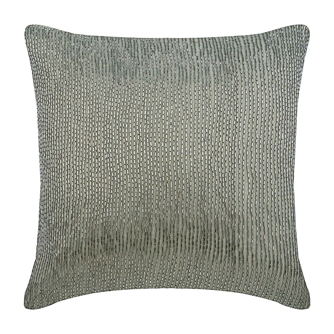The HomeCentric Decorative Pillow Covers Beige Pack of 2, 20"x20" (50x50 cm) Linen Embroidery Cushion Covers for Sofa, Geometric Modern Style - Juliette