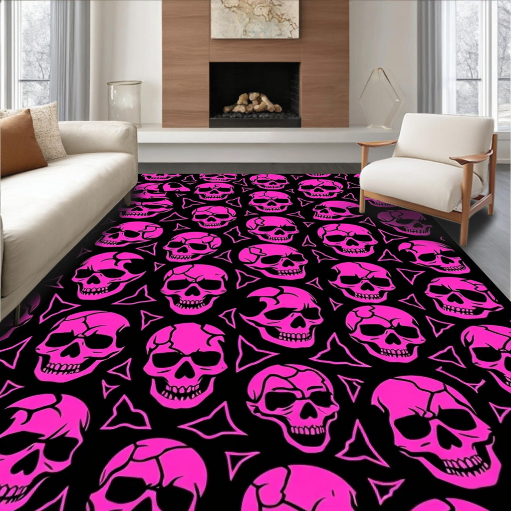 Gold 5x7 Flatwoven Area Rug, Crest Wave Design, Washable for Living Room Bedroom