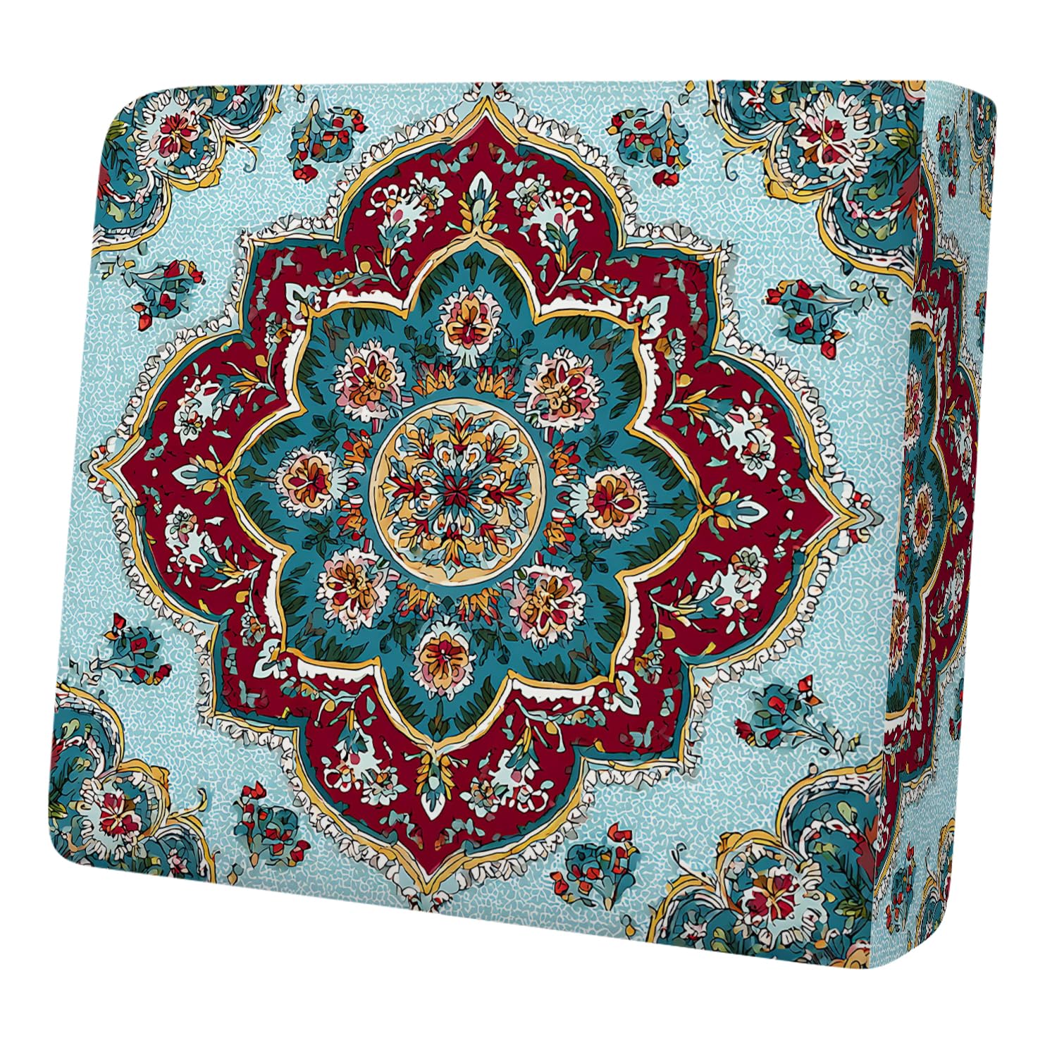 Geometric Pattern Couch Cushion Cover, Abstract Circle Triangle Design Sofa Cushion Slipcover, Stretch Furniture Protector, Soft Removable Washable Seat Cover for Sofa,3PCs