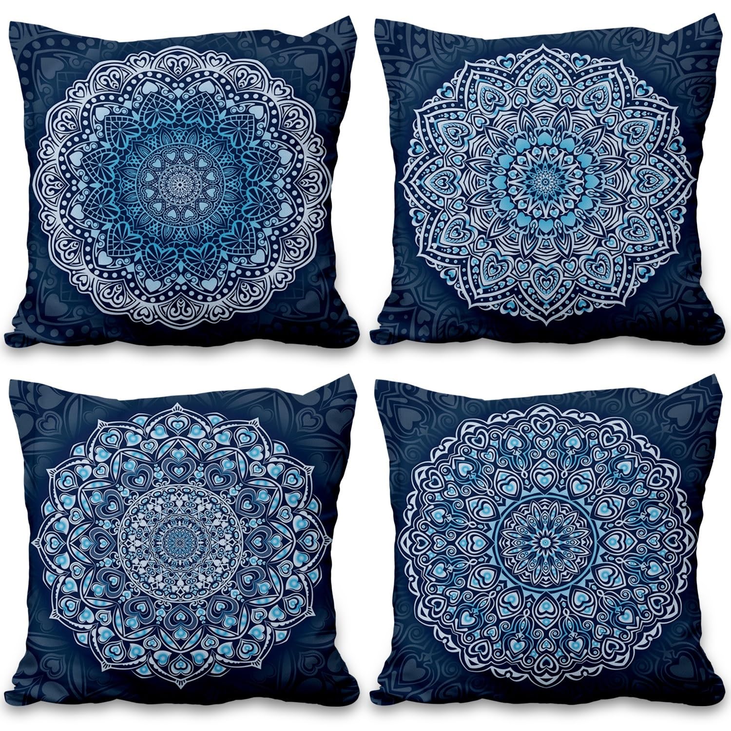 4 Pcs/Set Geometric Pillow Covers Boho Abstract Strips Patchwork Color Geometric Ethnic Colorful Vintage Artwork Linen Throw Cushion Cases for Couch Sofa Bedroom Decorative, 22"x22"