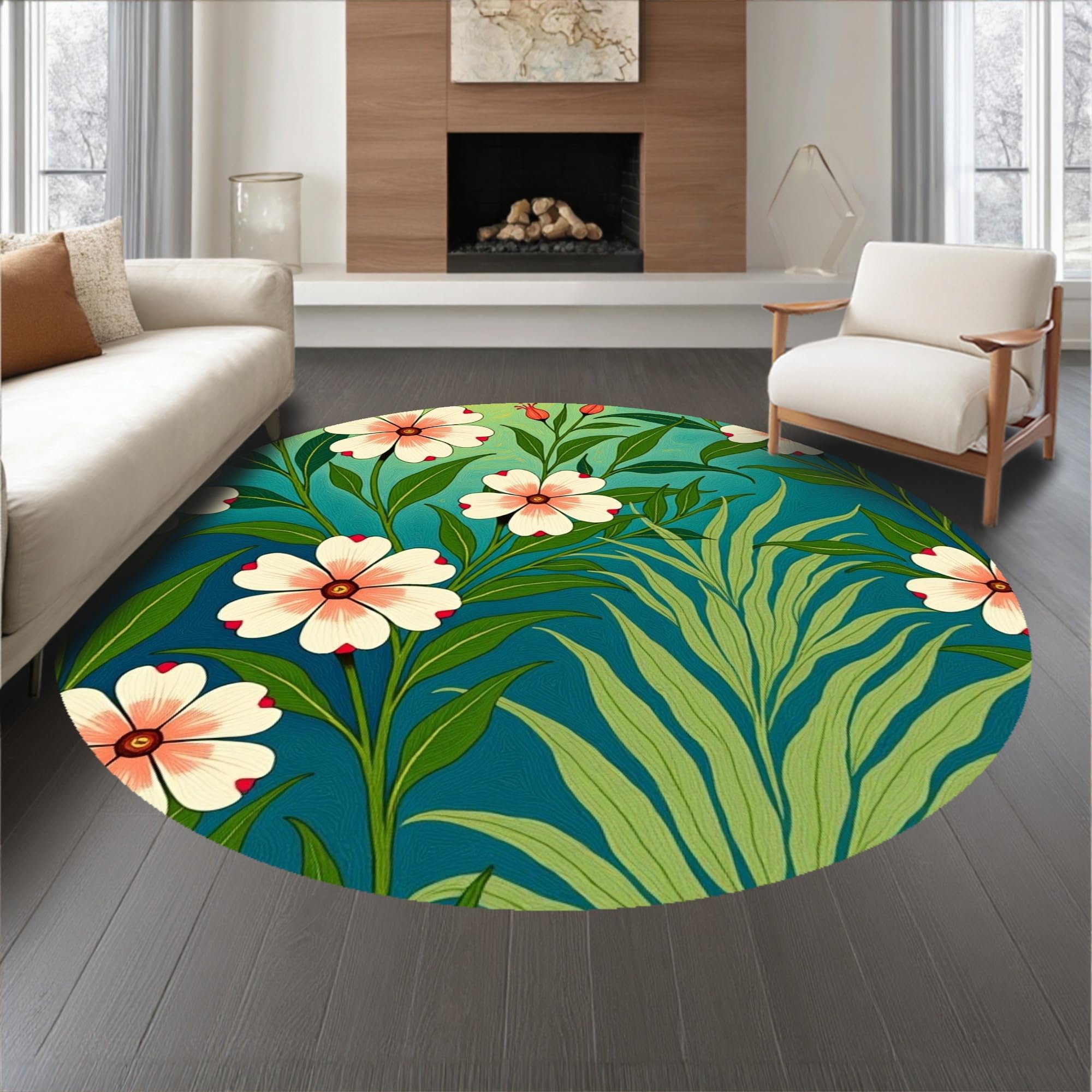 Gold 5x7 Flatwoven Area Rug, Crest Wave Design, Washable for Living Room Bedroom
