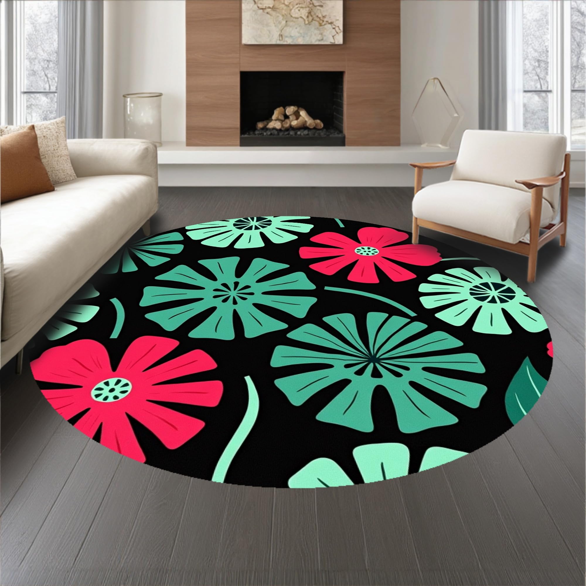 Gold 5x7 Flatwoven Area Rug, Crest Wave Design, Washable for Living Room Bedroom