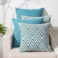 HPUK Decorative Throw Pillow Covers Set of 4 Geometric Design Linen Cushion Cover for Couch Sofa Living Room, 20"x20" inches, Black
