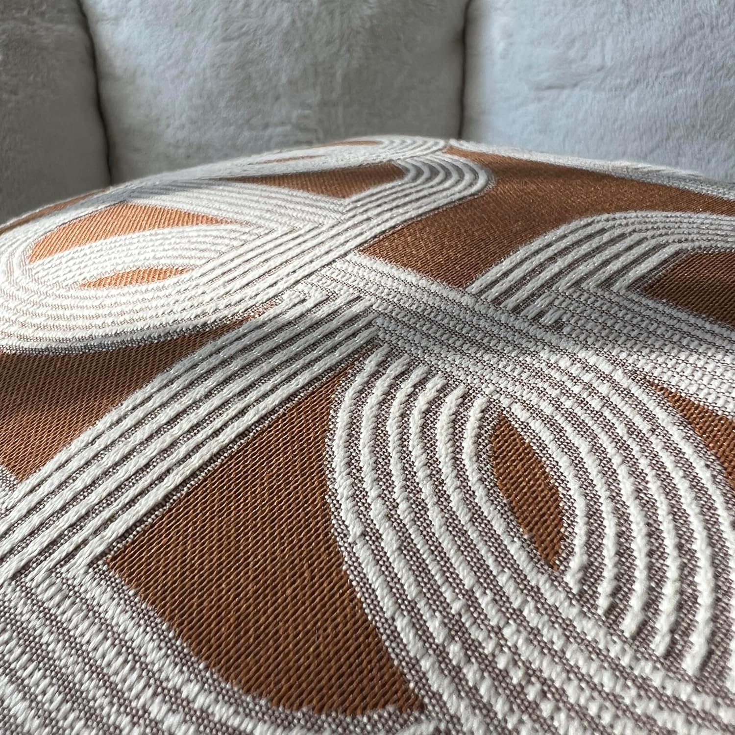 Premium Throw Pillow Covers – Jacquard Decorative Pillowcases with Modern Elegant Design for Couch, Sofa, Bed – Luxury Cushion Covers, Horse Brown (Set of 2, Brown 1, 18" x 18")